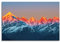 120x80cm Leinwandbild auf Keilrahmen Indien Himalaya Gebirge Sonnenuntergang Wandbild auf Leinwand als Panorama
