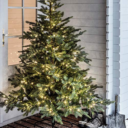 Lights4fun 200 Warm White LED Outdoor Battery Operated Fairy Lights on Clear Cable