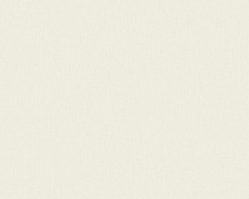 Livingwalls Tapete Uni Weiß Creme Terra 143525 - Vliestapete Einfarbig - 10,05 m x 0,53 m Made in Germany