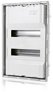 f-tronic Unterputz-Kleinverteiler Jumbo, 24 Plus 4 Module, Schraubklemme, weiß, UPV24+4ST