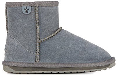 Emu K10103 Wallaby Mini Stivaletti Unisex Bambino, Colore Grigio (Charcoal), Taglia 31 EU (12 UK)