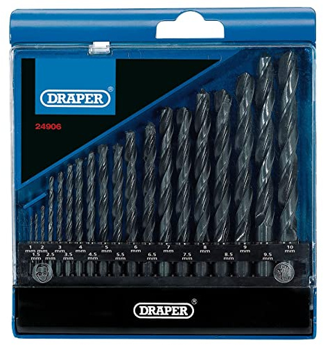Draper 24906 HSS Metric Drill Bit Set, 1mm-10mm, 19 Pcs