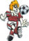 Kids Child Football player Club Comic FC Fanclub Uniform Iron on Patch Badge Sticker