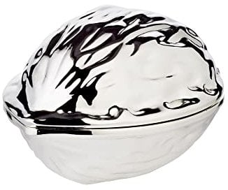 EDZARD Cascanueces Nogal, Plateado, Protegido contra el deslustre, Longitud 9 cm