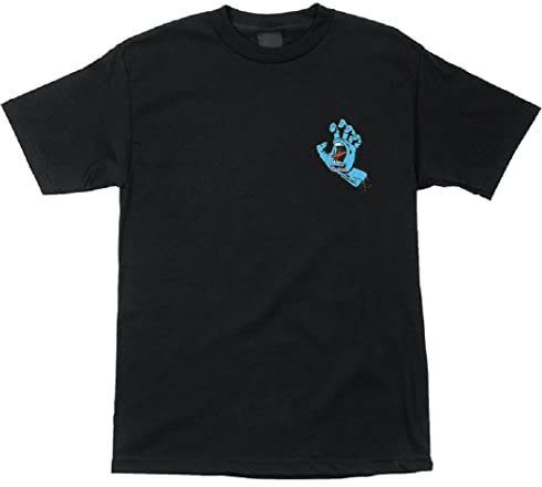 Santa Cruz NHS Screaming Hand Crew Men's Short Sleeve T-Shirts,Black,Small