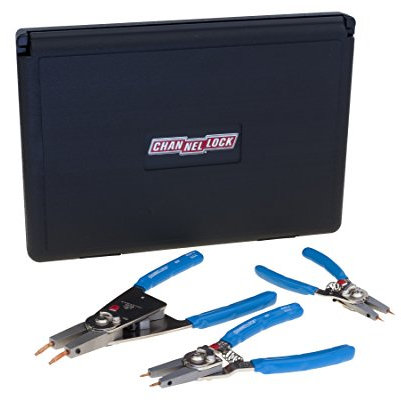 Channellock RT-3 Convertible Retaining Ring Plier Set, 3-Piece, Blue