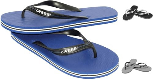 Cressi Bahamas Flip Flops Ciabatte Infradito per Spiaggia e Piscina, Adulto e Bambino, Blu (Azzurro), 45/46