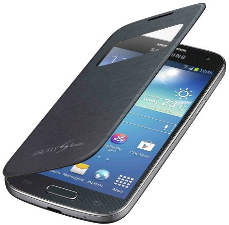 Samsung EF-CI919BBEGWW S View Cover per Galaxy S4 Mini, Nero