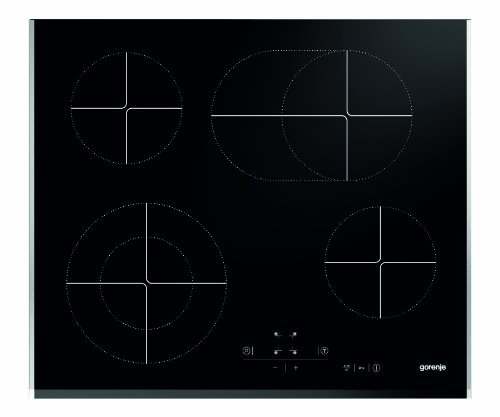 Gorenje ECT620AXC Plaque de cuisson automatique 7000 W Vitrocéramique 4 zones de cuisson Horloge électronique