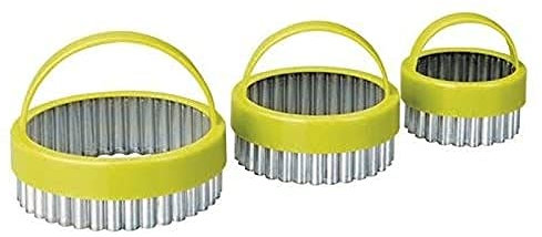 Ibili Set 3 Cortapastas RIZADOS C/ASA ESTAÑADO, Stainless Steel, Metálico, 30 x 30 x 30 cm