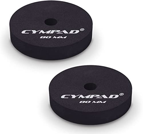 Cympad Moderator Cymbal Tuner Pads – 80mm Double Set – Reduces Overtones & Sustain – Foam Cymbal Washers for Studio, Practice & Live Sound Control
