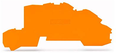 25 Stück Wago Abschluss-Zwischenplatte orange für Etagenklemme bis 4 qmm