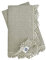 Linen & Cotton 4 x Stoffservietten Vintage Shabby Rustikal Celeste mit Häkeln Spitze - 100% Leinen, Beige Natur (39 x 39cm) Servietten Stoff Leinenservietten für Hochzeit Taufe Kommunion Konfirmation
