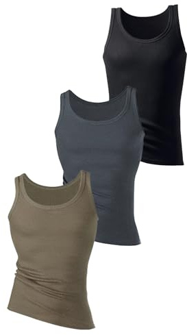 H.I.S Herren Tanktop | Feinripp Tanktops im 3er Pack –