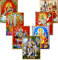 India Crafts Nachdruckposter, Hindu-Götter und Göttin, 10 Stück Größe: 22,9 x 27,9 cm.