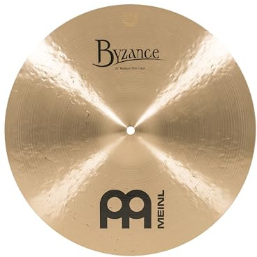 Meinl Cymbals Byzance Traditional Crash Medium Thin Cymbal 16 inch (Video) for Drum Kit (40,64cm) B20 Bronze, Traditional Finish (B16MTC)