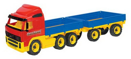 WADER Volvo Lastwagen LKW Pritsche mit Anhänger