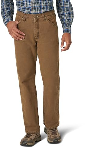 Wrangler Men's Rugged Wear Woodland Thermal Jean ,Night Brown,32x30