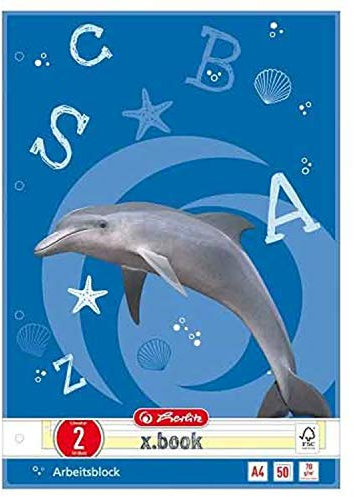 Herlitz 215020 Arbeitsblock x.book, DIN A4, Lineatur 2