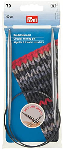 Circular Knitting pins Brass 60 cm 7.00 mm Silver col