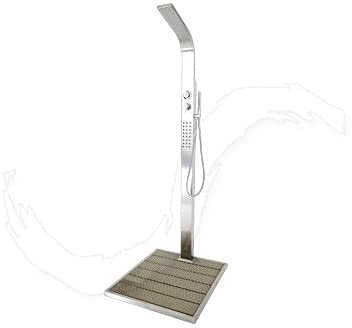 Pool Dusche Gartendusche HELENA WPC - Kaltwasser und Warmwasser