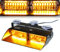 T Tocas 16 lumières de secours à haute intensité de couleur orange de l'application de la loi à DEL pour fenêtres avant/pare-brise intérieur de véhicule 12v dc avec ventouses