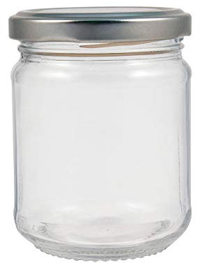 Wares Of Knutsford Glass Jam Jars 228ml (8oz) Pack 24 Silver Lid Home Preserving Marmalade Jam Chutney