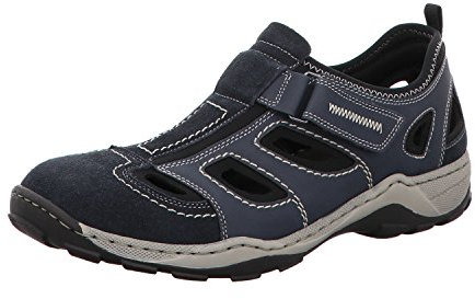 Rieker 8075, Mocassins homme - Bleu (Bleu Combiné), 40 EU
