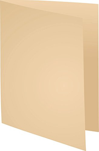 Exacompta 421002E 100er Pack Aktendeckel Forever® mit versetzter Kante 170 g/m2 Aus Recycling-Karton für DIN A4 Blauer Engel ideal für die lose Blatt-Ablage sand Sammelmappe Dokumentenmappe
