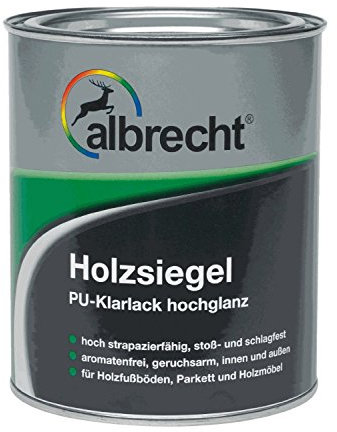 Albrecht Holzsiegel Hochglanz Klarlack Farblos Holz Parket Lack 750ml