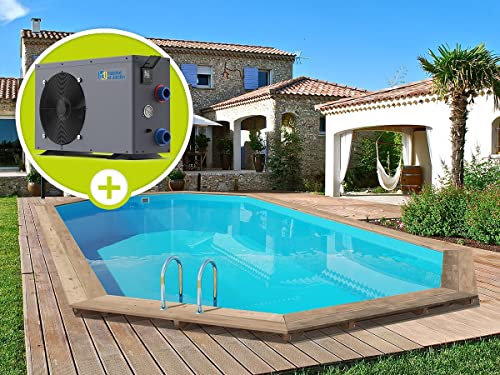 Habitat et Jardin Piscine Bois Palma 130 - 7.57 x 4.07 x 1.31 m + Pompe à Chaleur 6.1 KW
