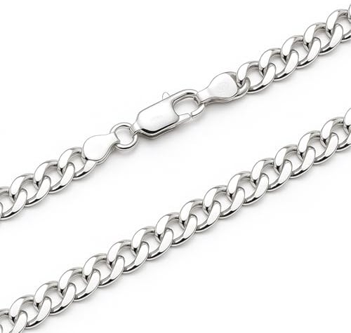 STERLL Herren Damen Halskette Echt Silber 925 Panzerkette Länge 42 | 45 | 50 | 55 | 60 | 65 cm