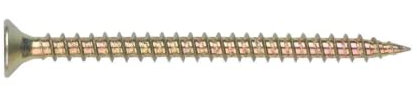 INDEX Fixing Systems TP-PO B - Pack de 100 tirafondos de cabeza avellanada 90º, filete de 40º lubrificado (bicromatados, 5 x 50 mm)