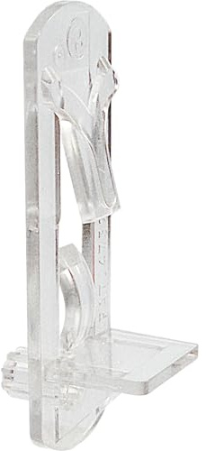 Prime-Line U 11301 Self-Locking Shelf Support Pegs, 5mm. Peg x 3/4 In. Shelf, Plastic (4 Pack), Clear