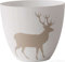 ASA 10124690 Windlicht - Teelichthalter - Porzellan - weiß/beige - Hirsch Ø 9 cm Ø 8 cm
