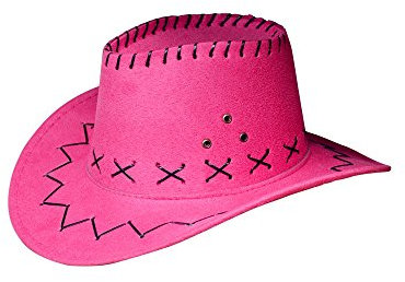 Miobo Kinder Cowboyhut - Westernhut für Cowboys & Cowgirls - Karnevals-Kostüm - Hut im Stil Australien/Texas/Western - für Kinder - Pink