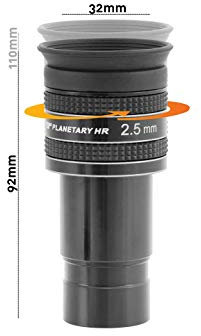 TS-Optics Planetenokular 1,25 - HR Planetary (HR2 | 2,5 mm, Schwarz)