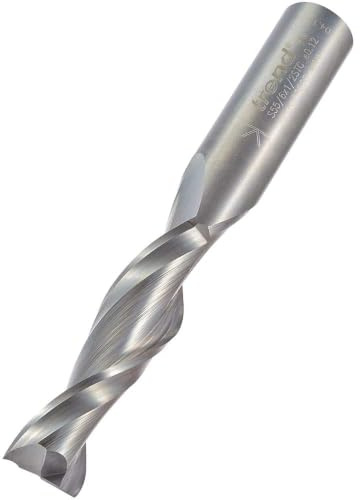 Trend Spiral Up-Cut Cutter, 12.7mm, 1/2 Inch Shank, 50.8mm Cut | Precision Up-Cut Spiral Cutter With Solid Tungsten Carbide, 12.7mm Diameter And 50.8mm Cut Length, S55/6X1/2STC
