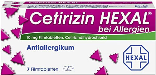 Cetirizin HEXAL® bei Allergien | 7 St | Lindert Juckreiz, Rötung und Schwellung der Haut bei Nesselsucht | Wirkt in ca. 30-60 Minuten