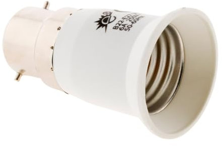 Zenitech - Adaptateur de douille pour ampoules - fiche mâle B22 vers fiche femelle E27 - Blanc