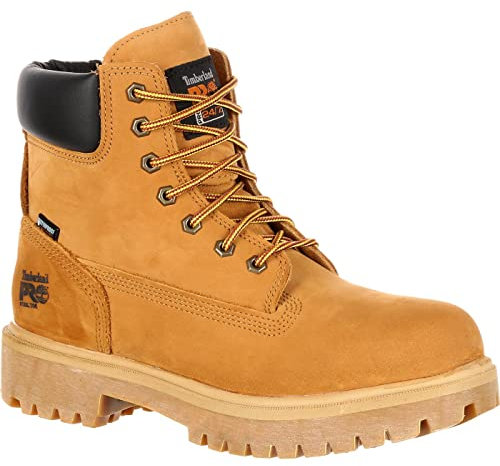 Timberland Pro Direct Attach 6”, Scarponi da uomo con punta di sicurezza in acciaio, impermeabili, isolati, Grano, 41.5 EU