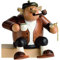 KWO Olbernhau 21686 Räuchermännchen Kantenhocker Opa, 16 cm