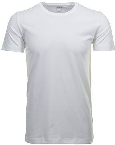 Ragman Herren 2 T-Shirt Doppelpack Bodyfit mit Rundhals, Weiß, XXL
