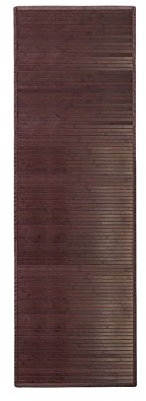 iDesign rutschfeste Fußmatte, wasserabweisende Bambusmatte, großer Läufer aus Bambus für Bad, Küche und Flur, mokkabraun, 61 x 182 cm