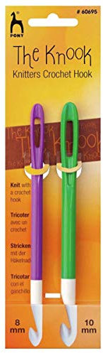Pony Knooking Set-8 und 10 mm, Kunststoff, Mehrfarbig, 7 x 3.8 x 24.5 cm