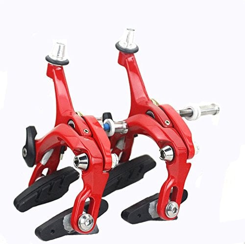 SENQI Bicycle Brake Caliper Set C-clamp Front and Rear A Pair Red