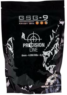 GSG-9 BBS Airsoft Kugeln, 0,25g, Kaliber 6mm, 4000 Stück, weiß | Softair Munition, Für Softairpistolen, Für Airsoftgewehre, Für Luftgewehr, Für Softairwaffe