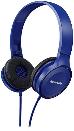 Panasonic RP-HF100ME-A HF100ME on Ear Headphones (10 23000Hz, 30 mm Converter Flatt - blue