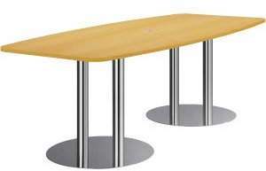 Konferenztisch KT22 S mit Säulenfüße, Buche