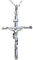 Alexander Castle Groß Solide 925 Sterling Silber Kreuz Kette für Damen & Herren - Silber Kruzifix Kette Anhänger mit 20 Sterling Silber Kette & Schmuck Geschenk-Box - 42mm x 30mm